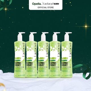 Bộ 5 chai Sữa Tắm Gội Trẻ Em Lactacyd Baby Extra Milky Làm Sạch Dịu Nhẹ và Dưỡng Ẩm Vượt Trội 500ml chai 