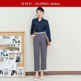   TẶNG QUÀ ĐƠN 499K  Quần tây baggy nữ GUMAC dáng ống đứng chất tuyết mưa mềm đứng form có túi LQE0819 