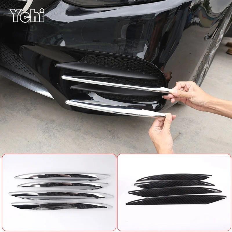 ABS Chrome Xe Phía Trước Đèn Sương Mù Bao Viền Phụ Kiện Cho Xe Mercedes Benz E Class W213 2016 2017 