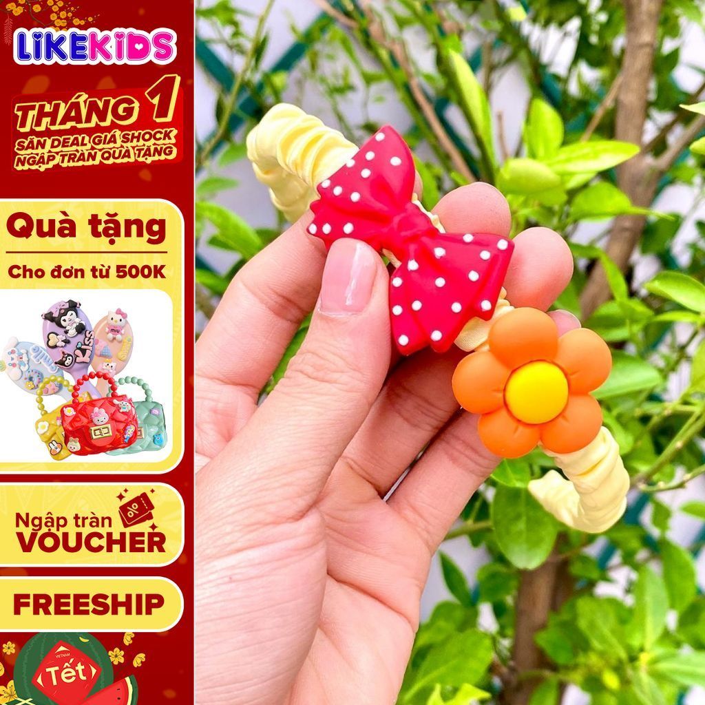 Cài tóc vải dễ thương cho bé gái - LikeKids