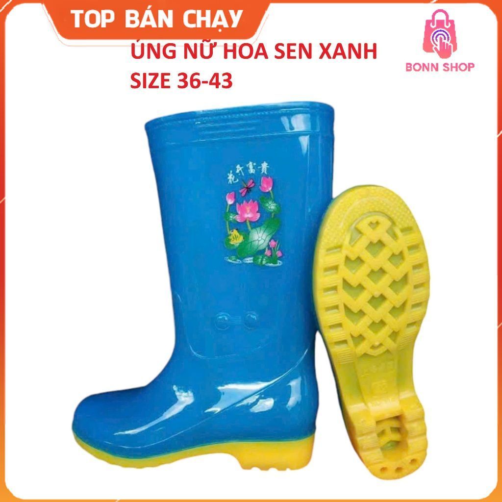 Ủng nữ Hoa Sen size 36-43, ủng đi mưa, ủng lội nước, ủng lửng, ủng hoa sen