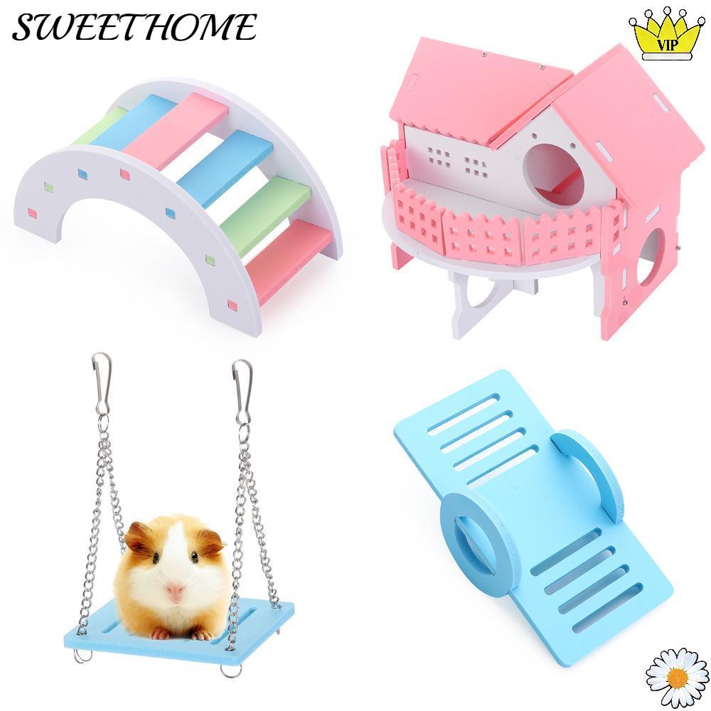 SWEETOME Hamster House Hamster Phụ kiện Hamster Swing Gerbil