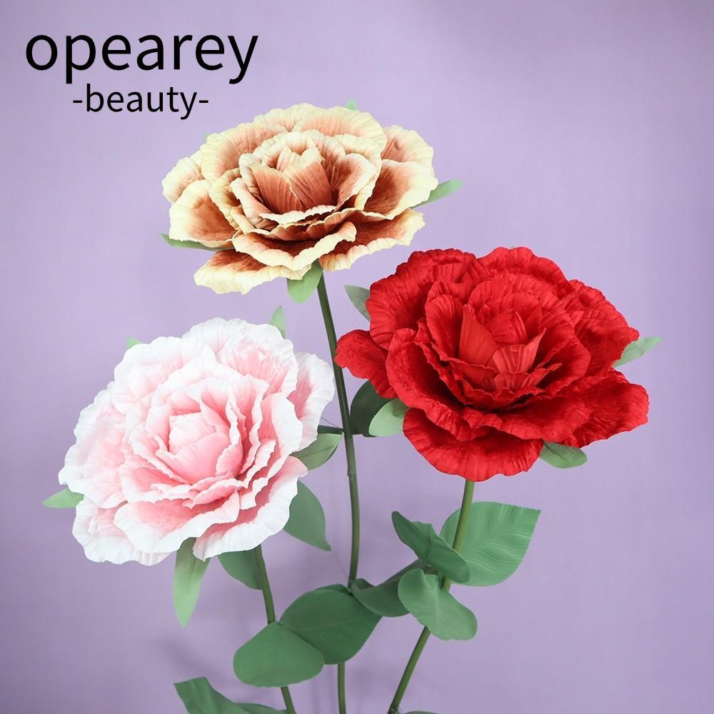 OPEAREY PE Foam Hoa hồng nhân tạo, Kích thước lớn 50cm Đạo cụ chụp ảnh khổng lồ, Nhánh hoa hồng PE F
