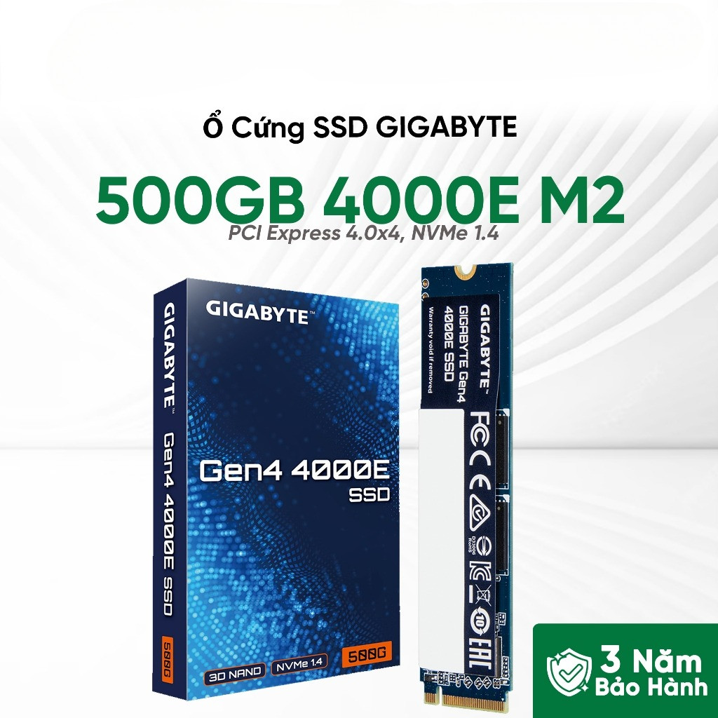Ổ Cứng SSD GIGABYTE 4000E 500GB M2 2280 NVMe Gen4x4 | Chính Hãng | Bảo Hành 36 Tháng