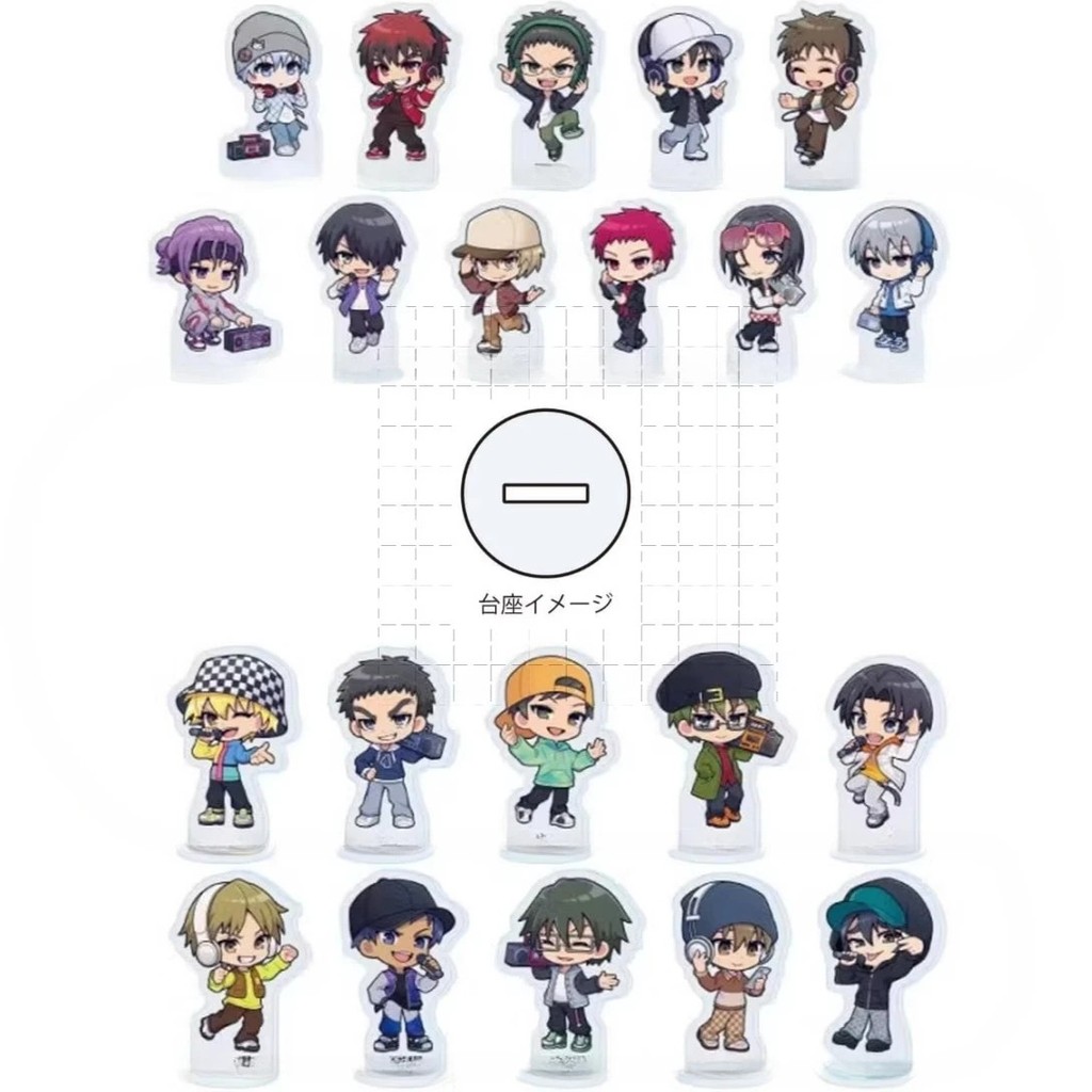 Standee Kuroko no Basket Mô hình Anime Acrylic Chibi Kuroko Tetsuya Akashi Seijuro Kagami Taiga Mido