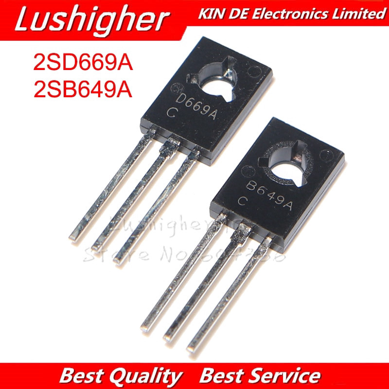 10 đôi 2SD669A 2SB649A 10 CÁI D669A + 10 CÁI B649A TO-126 bóng bán dẫn Tổng cộng 20 chiếc