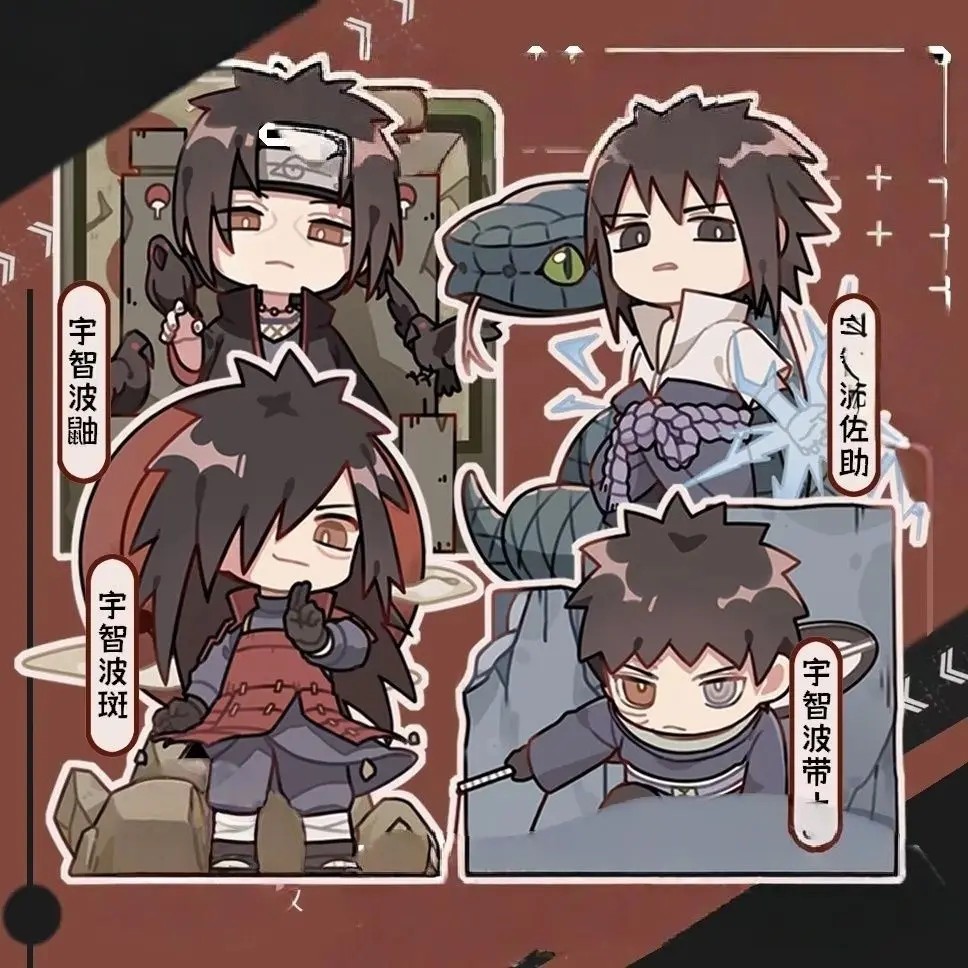 Mô hình Standee Anime Naruto Uchiha Madara Itachi Sasuke Obito Acrylic mica trang trí bàn học decor 