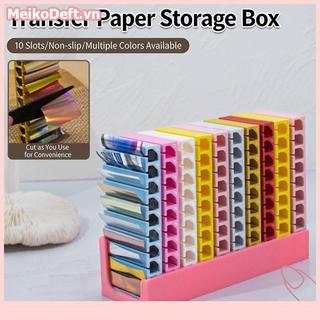 MeikoDeft Nail Art Stier Organizer 10 Lưới Hộp Bảo Quản Giấy Chuyển Móng Tay Nhẹ Phụ Kiện Dành Cho Kỹ Thuật Viên Móng Tay Chuyên Nghiệp VN