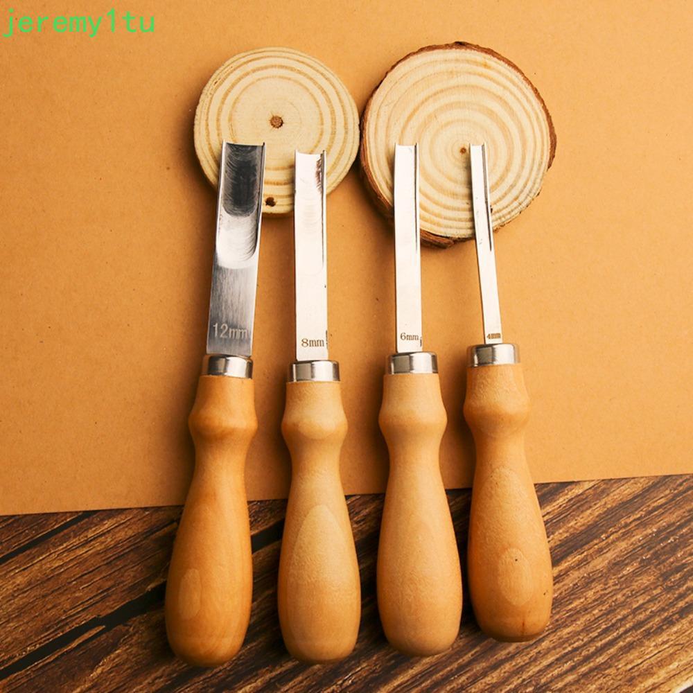 JEREMY Mỏng Cắt DIY A4 / A6 / A8 / A12mm Da Khắc Skinning Xẻng Edge Beveler Tool Da Thủ Công