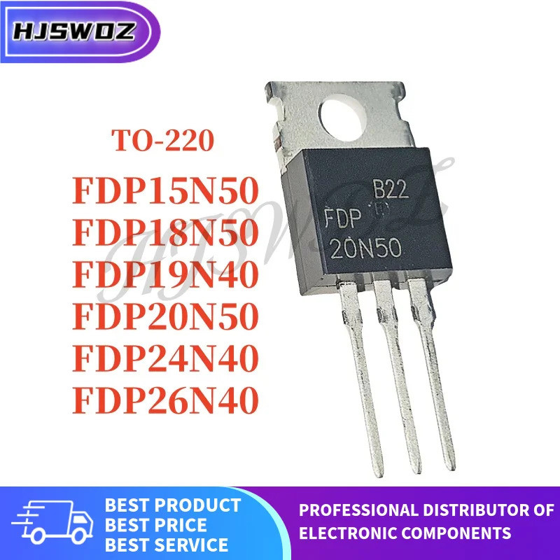 10 Chiếc FDP15N50 FDP18N50 FDP19N40 FDP24N40 FDP20N50 FDP26N40 TO-220 MOSFET Field-Effect Transistor