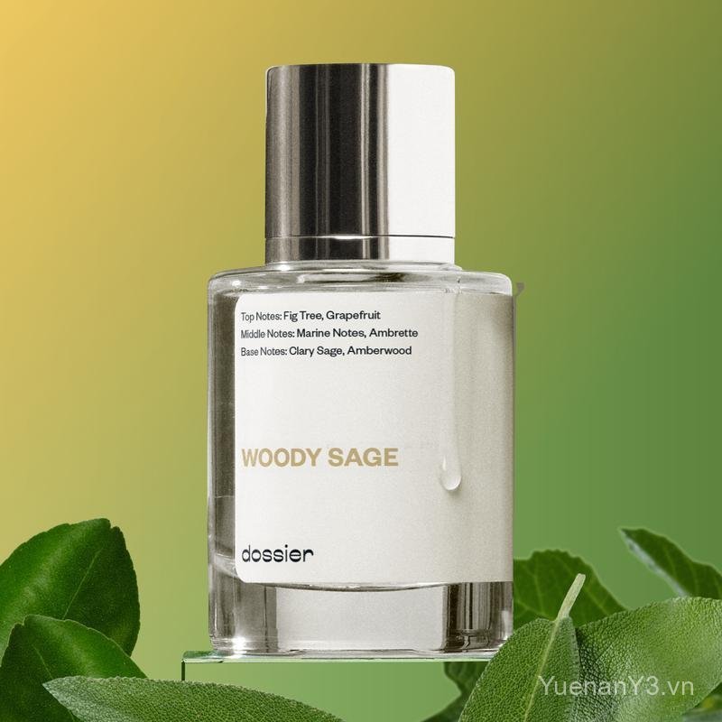 Woody Sage, Dossier, Unisex, 50ml-100ml, Eau de Parfum, Fig Tree, Bưởi, Marine Notes, Ambrette, Clar