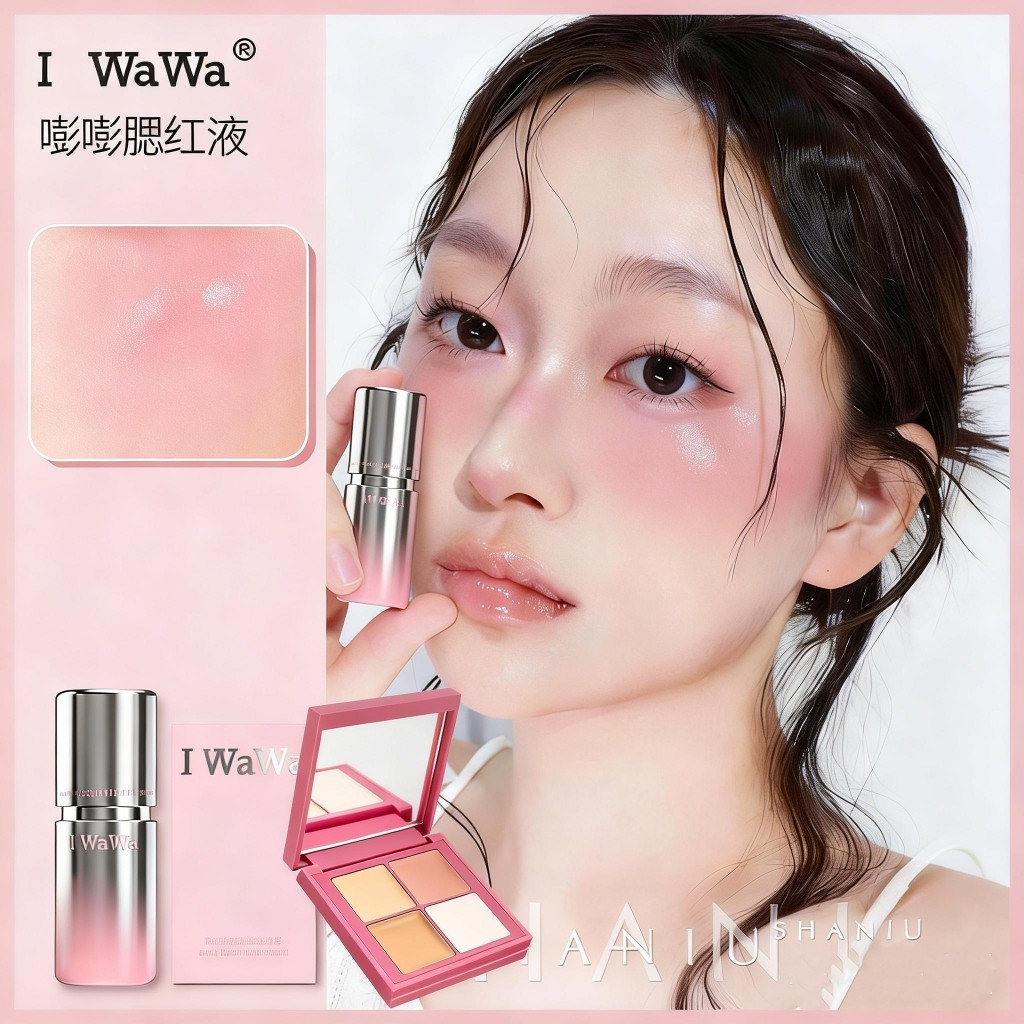 Iwawa Blush Liquid iwa Fluffy Blush Liquid Revealing Tender Good Complexion Clear Contouring Natural