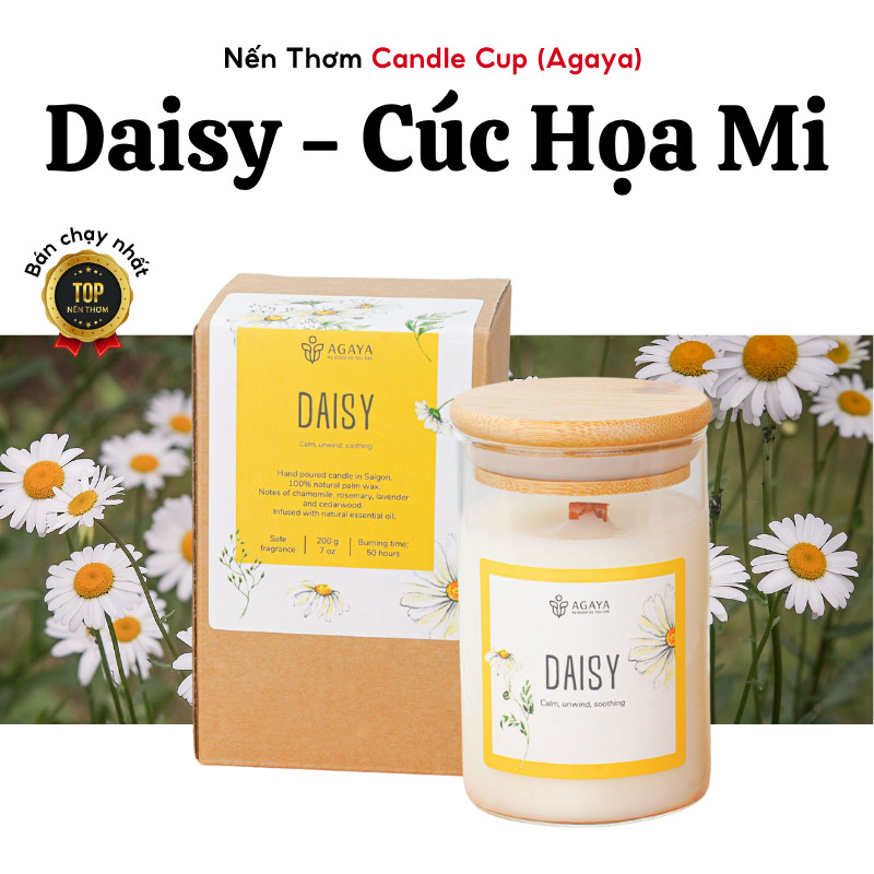 Nến Thơm Hương Hoa AGAYA Nến Thơm Qùa Tặng Sinh Nhật Tinh Dầu Thiên Nhiên Candle Cup Nồng Ấm Ngọt Ng