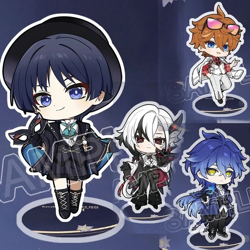 Standee Genshin Impact FES 2024 Chibi Mô Hình Mica Arlecchino Wanderer Scaramouche Childe Tartaglia 