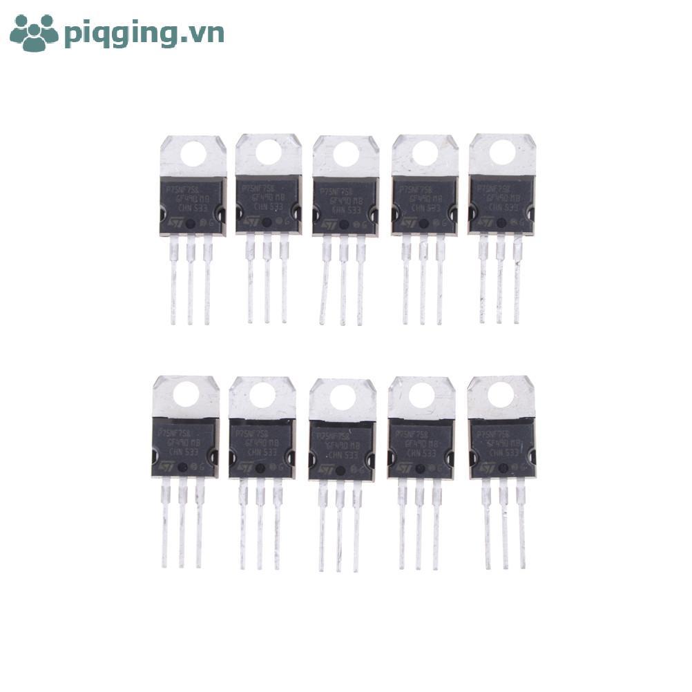 Piqging 10 CÁI P75NF75 P75N75 STP75NF75 TO-220 bóng bán dẫn oril VN