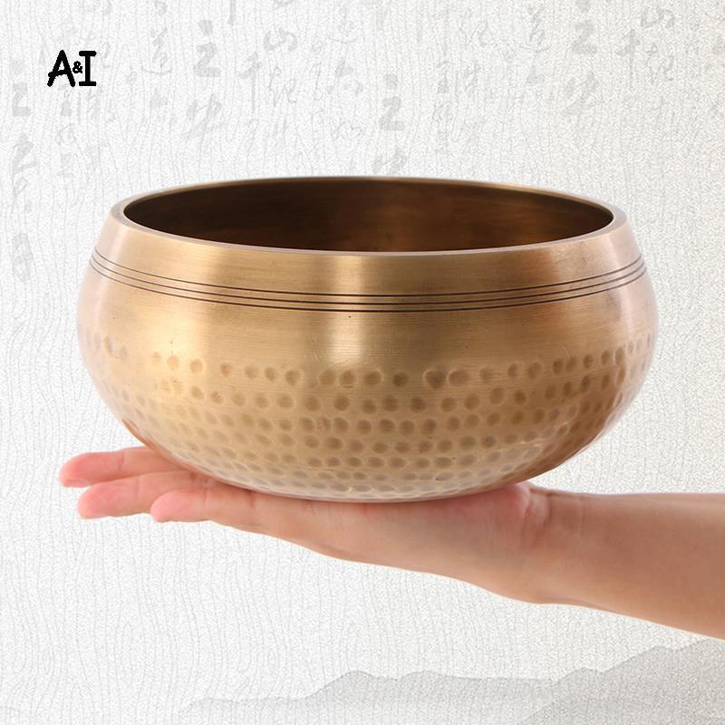 AI 1 Bộ Bát Hát -100% Cầm Tay Tại Nepal Bát Âm Thanh Thiền, Yoga, Luân Xa, Phụ Kiện Thiền VN