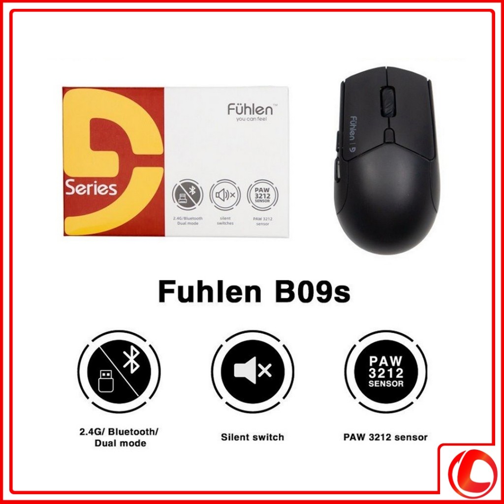 Chuột Không Dây Fuhlen B09s Chính Hãng Dual Modes (2.4G & Bluetooth) Silent Switch | KHANHTRANMOHINH