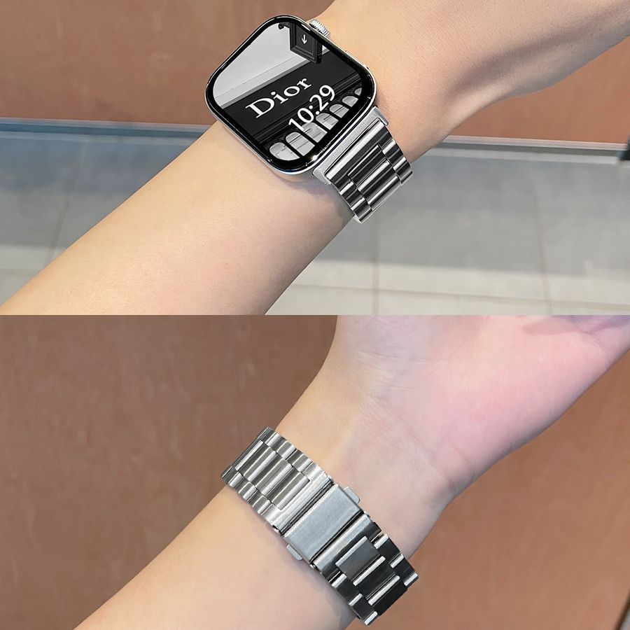 Thích hợp cho dây đeo đồng hồ Huawei GT6 / GT5 / GT4 Kim loại GT6pro Dây thép rắn ba hạt watch6 48mm