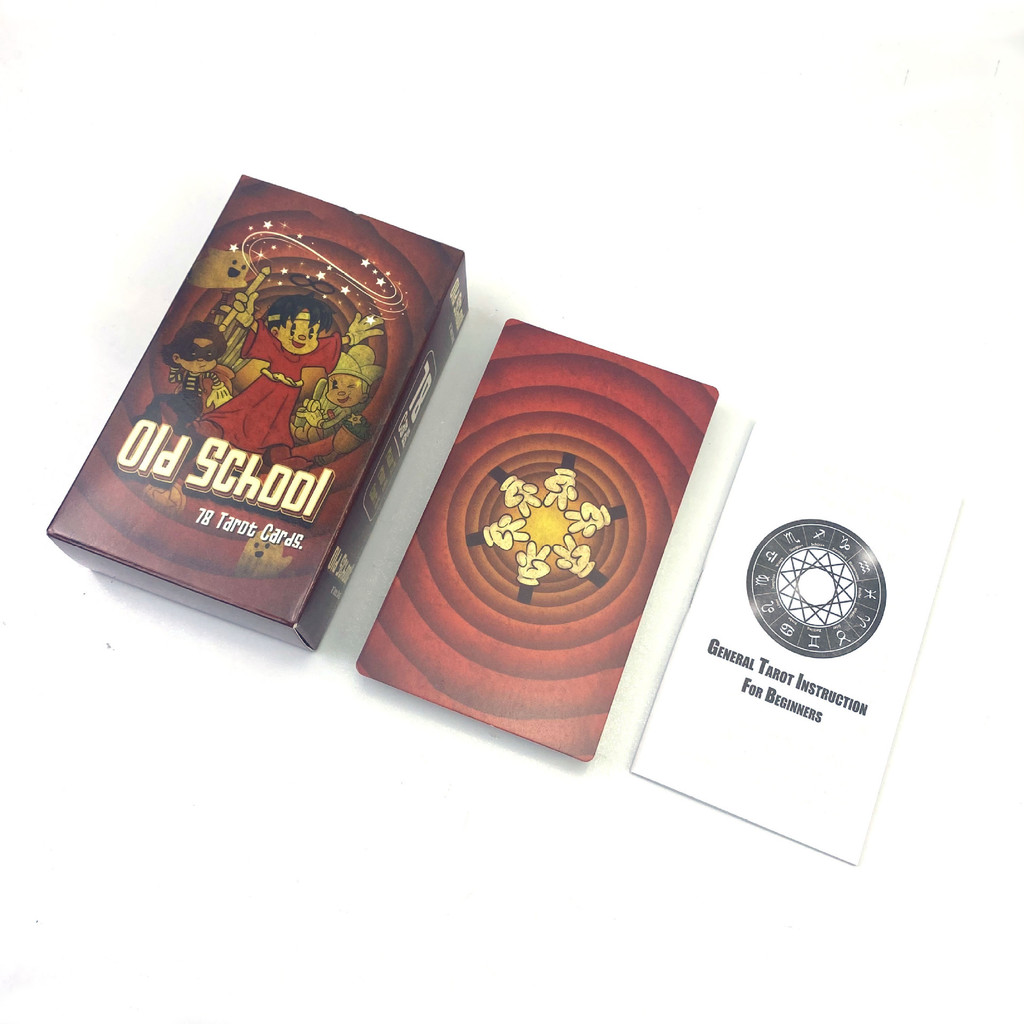 12 * 7cm Tiếng Anh / Truyền Thống Old School Tarot Board Game Card Game Old School Tarot với Hướng D