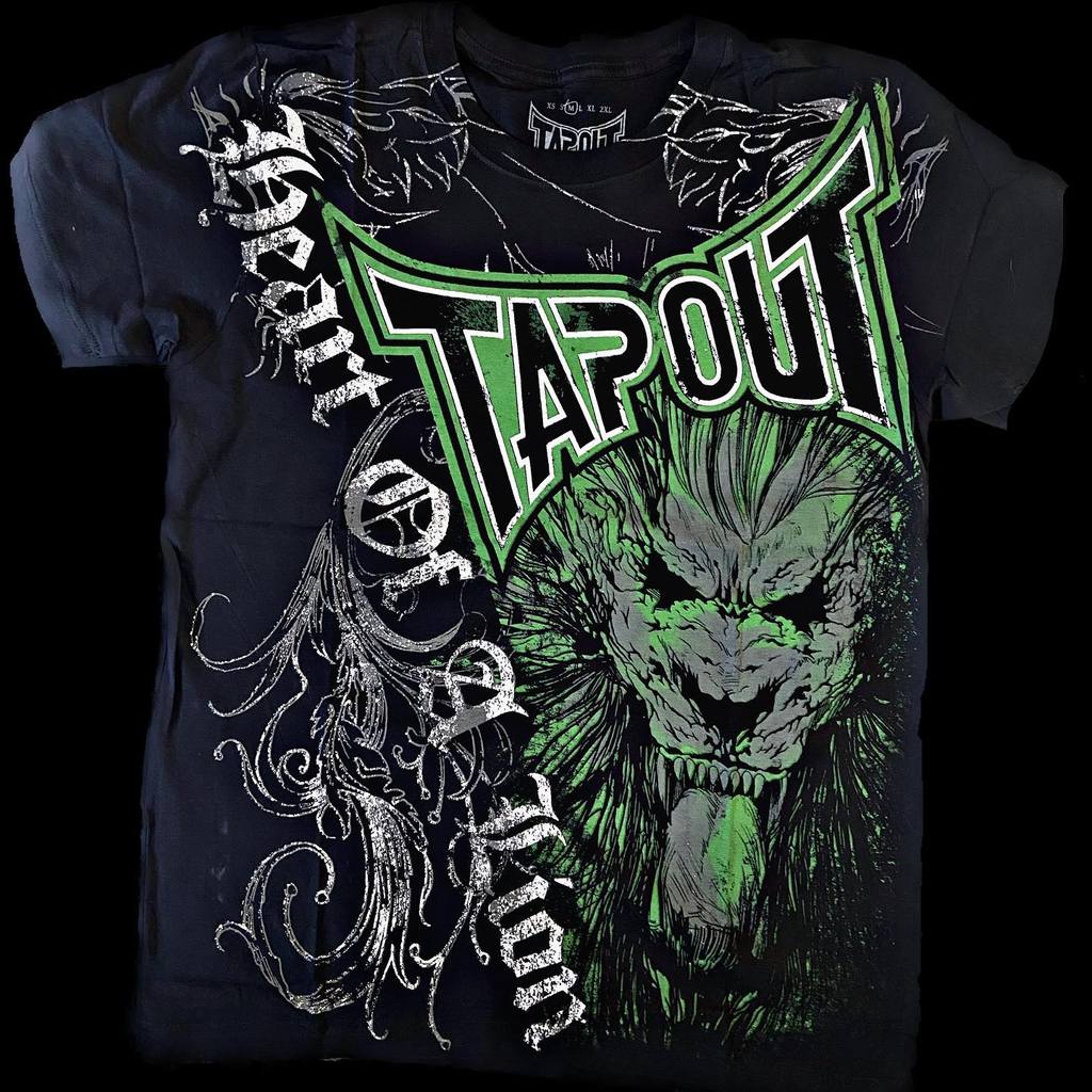 Tapout Áo Thun Xanh Lông Sư Tử Bông, Phong Cách Retro Hip Hop Mỹ