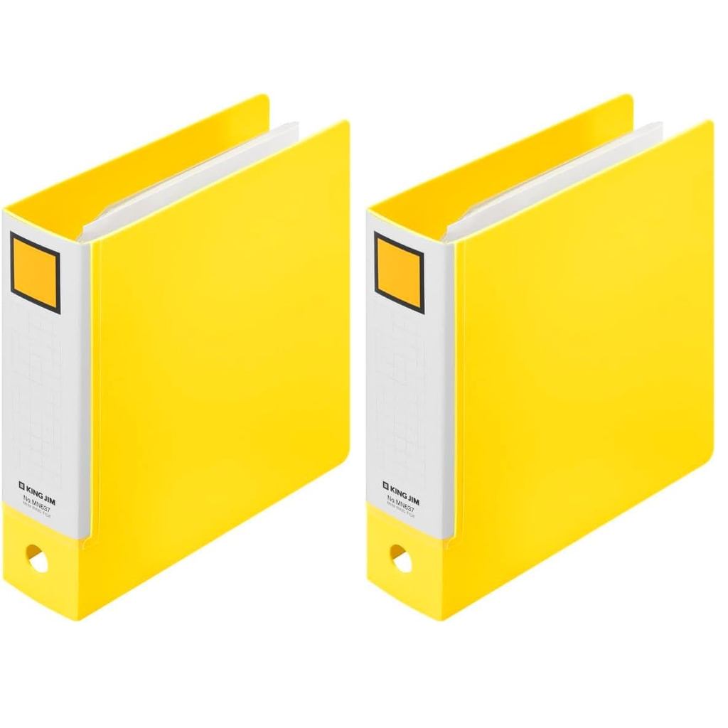 King Jim Mini Ring Binder Card File, 3-Hole, Miniature, Assorted Colors