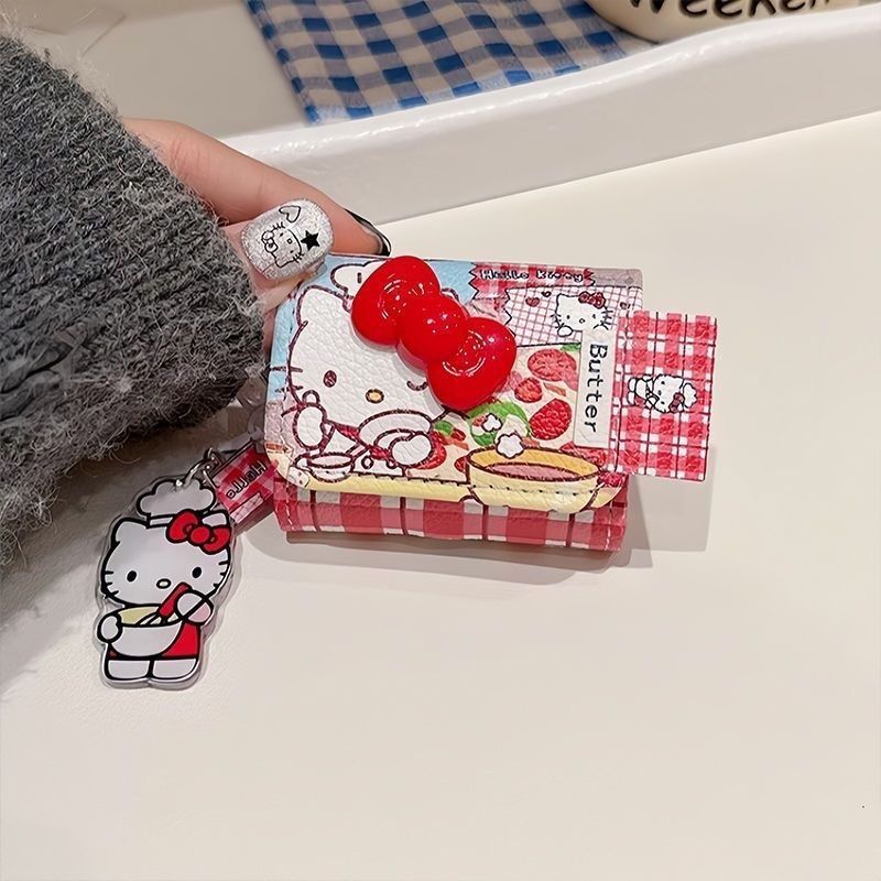 超萌厨师猫咪风格的翻盖皮质耳机套,适配苹果AirPods 1代、2代Plush earphone bag, coin purse, cartoon cute Bluetooth earphone pr
