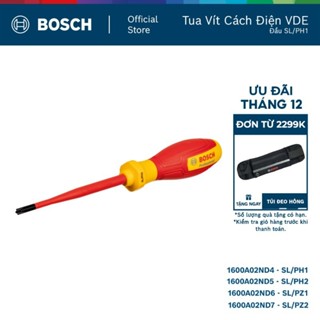  Tua Vít Cách Điện VDE Đầu SL PH1 PH2 PZ1 PZ2 Bosch – Đa Dụng An Toàn Chuẩn Đức 