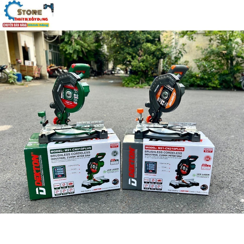 Máy Cắt Đa Năng 210mm dùng Pin 21V Dekton M21-CN210PLUS , cắt nghiêng 45°,  3 tốc độ Store thiết bị 