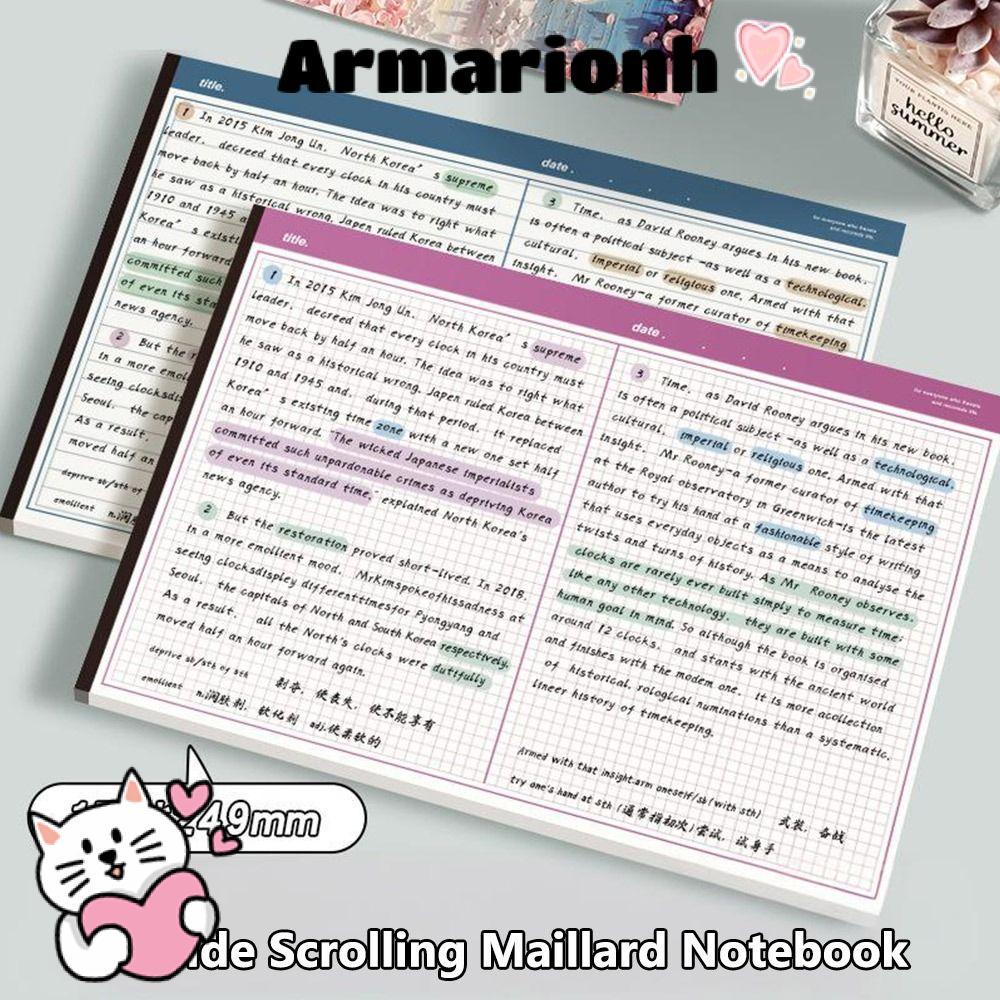 ARMARIO 20 tờ / Sổ tay B5, Notepad B5 có thể xé được, Tấm lót pháp lý ngang đơn giản Văn phòng trườn