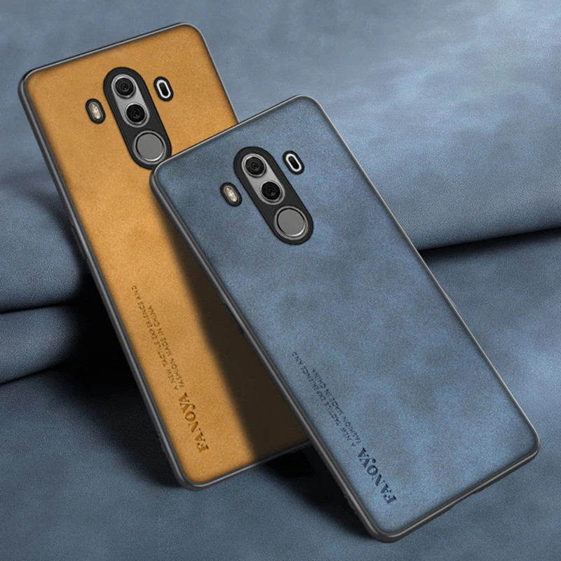 Ốp Da PU Sang Trọng Cho Huawei Mate 10 Pro Mate10 Bao Silicon Bảo Vệ Toàn Diện Ốp Lưng Điện Thoại Hu