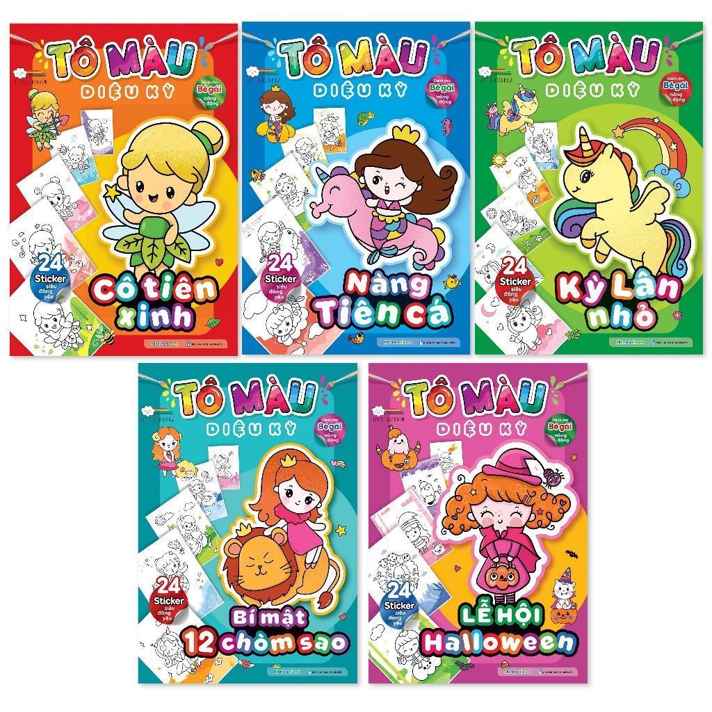Sách - Tô Màu Diệu Kỳ - Hơn 200 Stickers - Megabook