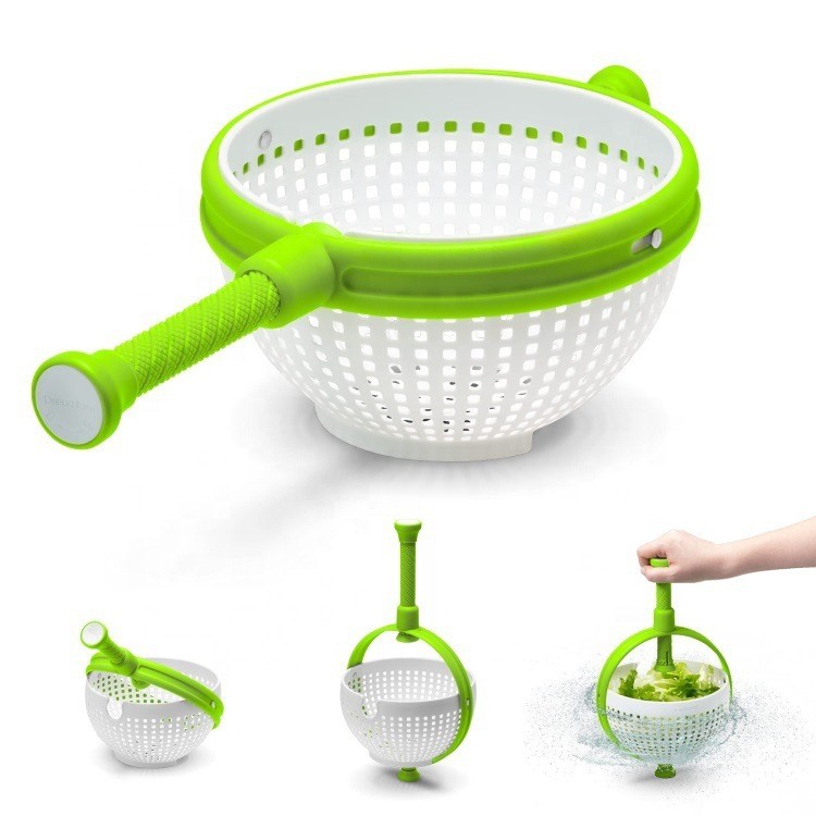 Salad Mới Spinner Salad Spinner Nhà Bếp Máy Làm Sạch Rau Củ Ly Tâm Thoát Nước