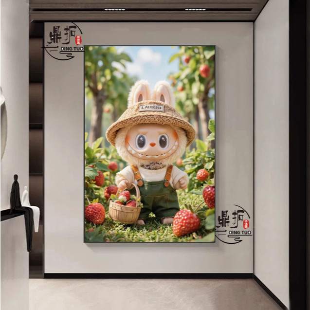 Tranh phòng bé Labubu ngộ nghĩnh 2, tranh tráng gương phòng ngủ dễ thương, tranh trang trí hành lang