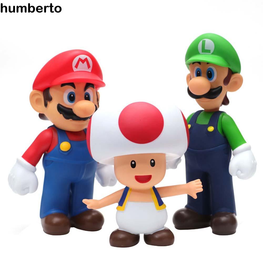 HUMBERTO Hình Đồ Chơi Nhà Đồ Trang Trí Trẻ Em Đồ Chơi Anime Bộ Sưu Tập Mô Hình Mô Hình Nấm Mario Đồ 