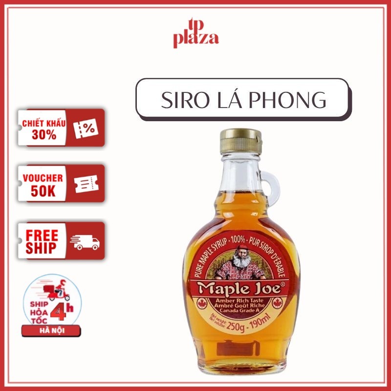 Sirô Maple Joe Nguyên Chất Siro Lá Phong Chai 250g