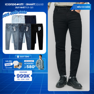  Quần jeans nam cao cấp ICONDENIM quần bò smart fit tôn dáng  siêu co giãn 4 chiều SMARTJEANS 