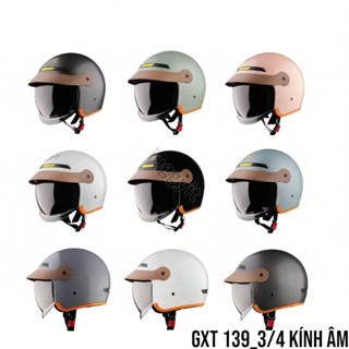 🚚MŨ BẢO HIỂM TRÙM ĐẦU 3/4 KÍNH ÂM CHÍNH HÃNG GXT 139Nón Bảo Hiểm Kính Âm GXT M139 Chính Hãng NhựaABS