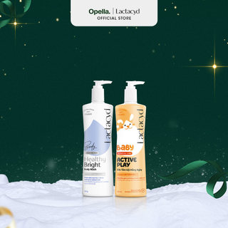  Bộ 1 Sữa tắm Lactacyd Healthy Bright làm đều màu da + 1 Sữa Tắm Gội Trẻ em Lactacyd Baby Active Play 500ml 