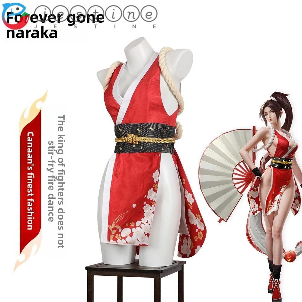 JESTINE Mai Shiranui Cosplay Outfit - Kimono ngắnm phong cách Nhật Bản cho game Mortal Kombat và Nar