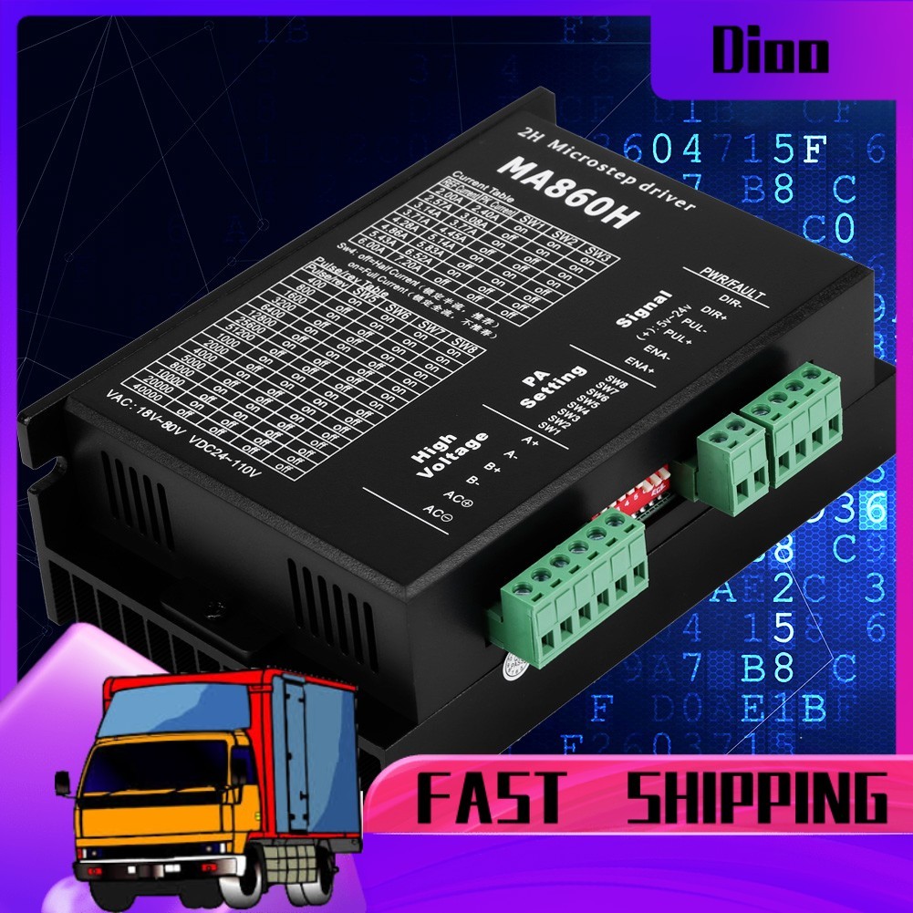 Dioo Dioo Estink Điều Khiển Động Cơ Bước MA860H 200KHz Microstep Bộ Điều Khiển Mô Đun 18-80V AC / 24