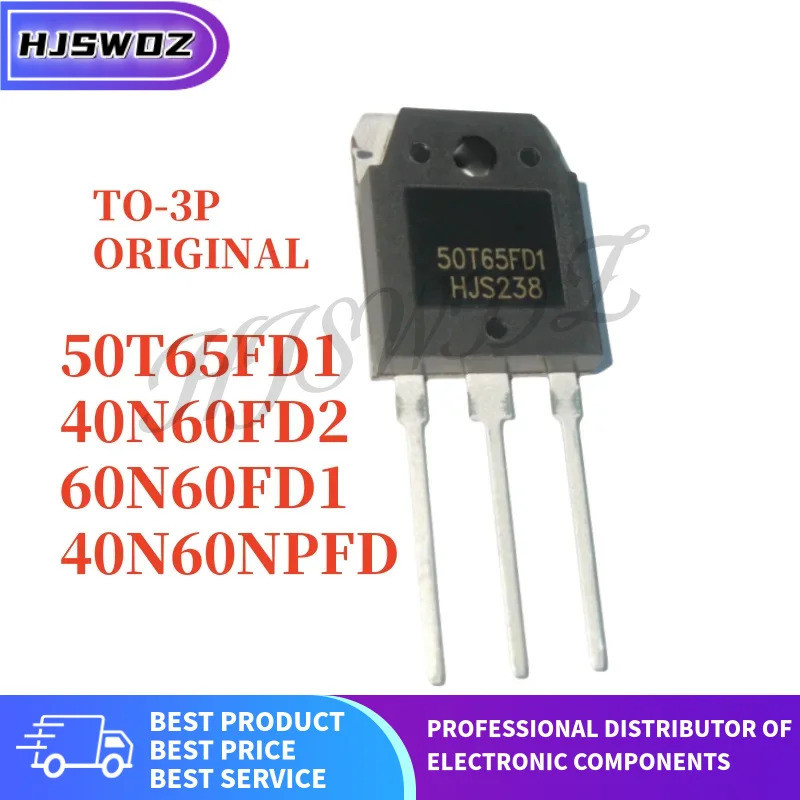 5 Chip IGBT đóng gói TO-3P hoàn toàn mới: 40N60FD2, 50T65FD1, 40N60NPFD, 60N60FD1, SGT50T65FD1PN, SG