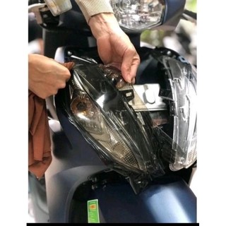 Decal Đen Khói dán đèn xe máy, ô tô. Decal 3 lớp, có sẵn keo. Khổ 30cm.