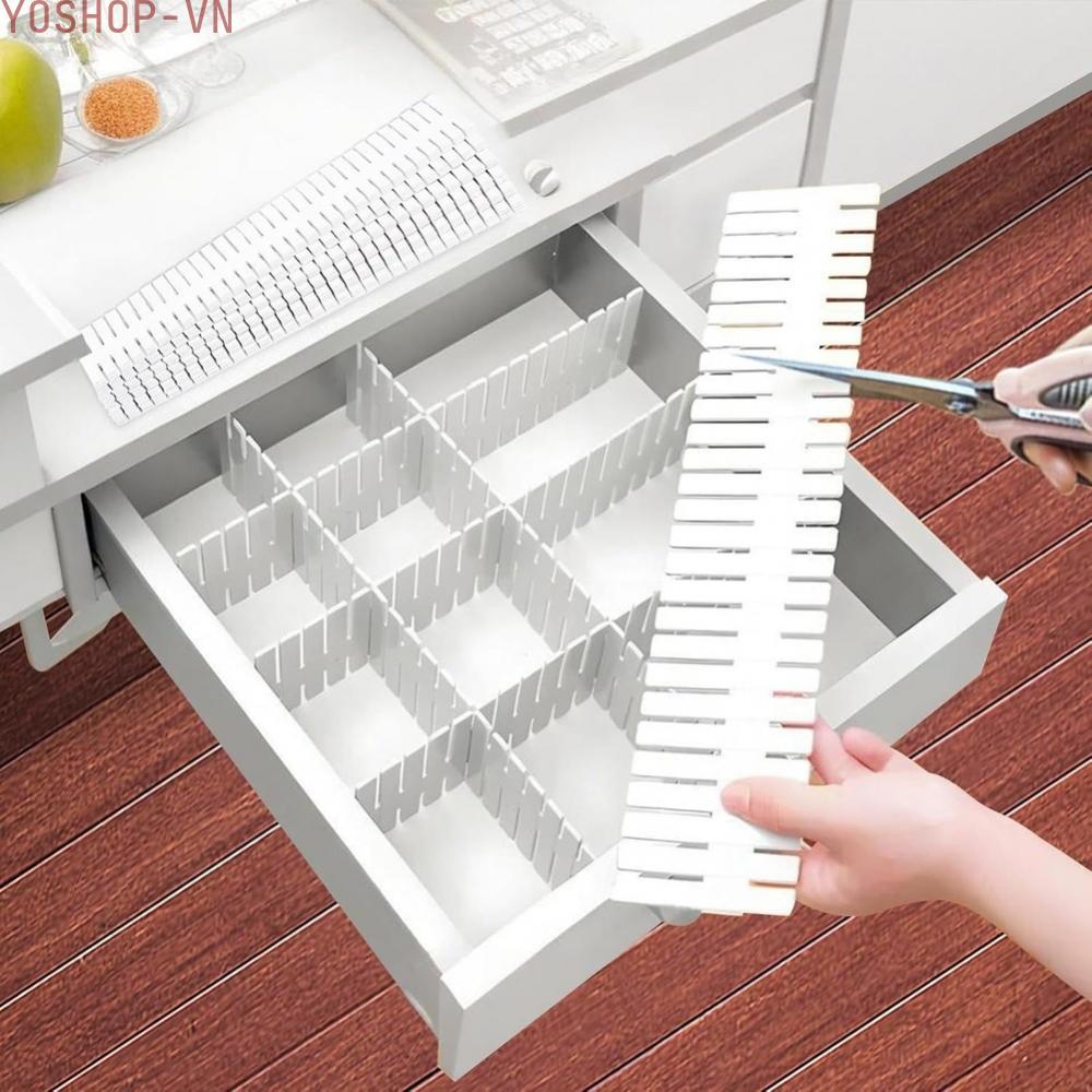 [Ysp]Plastic Drawer Dividers Set of 20 Adjustable Organizers for Various Room Drawers