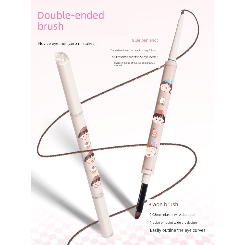 eyeliner chì kẻ mắt Veecci x Cherry Maruko ip Bút Gel kẻ mắt hai đầu không có thương hiệu tuyệt vời 
