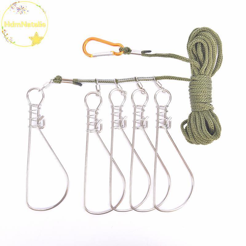 HdmNatalie Fishing Lo Bule Fishing Snaps Chain Stringer With Float Live Fish Lo Belt VN