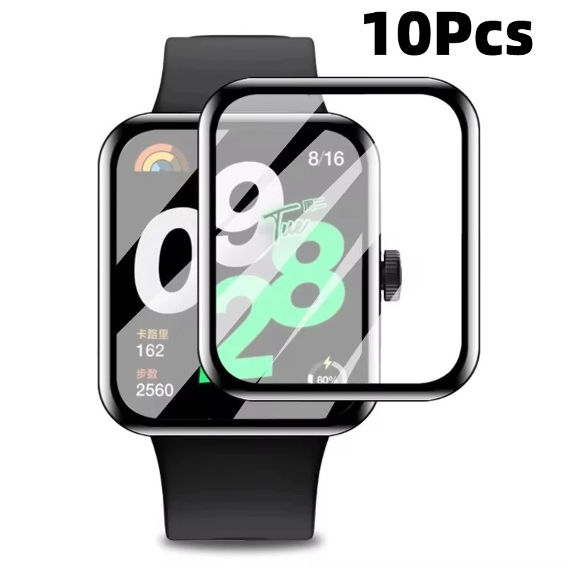 2-10 Chiếc Kính Cường Lực Cạnh Đen Cho QCY GTS GTC GT2 Kính Cong Bảo Vệ Màn Hình Cho QCY GT2 GTS GTC