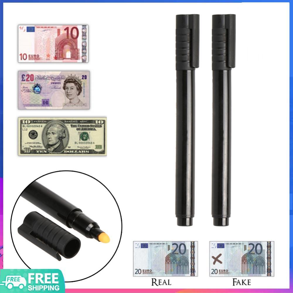 Chiếu sáng♨ 2 chiếc Bút kiểm tra tiền giấy Bút dò tiền Mini nhẹ cho hóa đơn đô la Mỹ