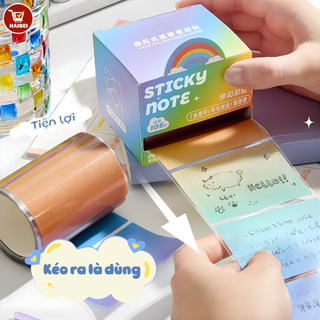 Giấy ghi chú dán nhiều màu, giấy ghi chú có độ bám dính cao, giấy ghi chú có thể xé rời, thiết kế dễ kéo ra.