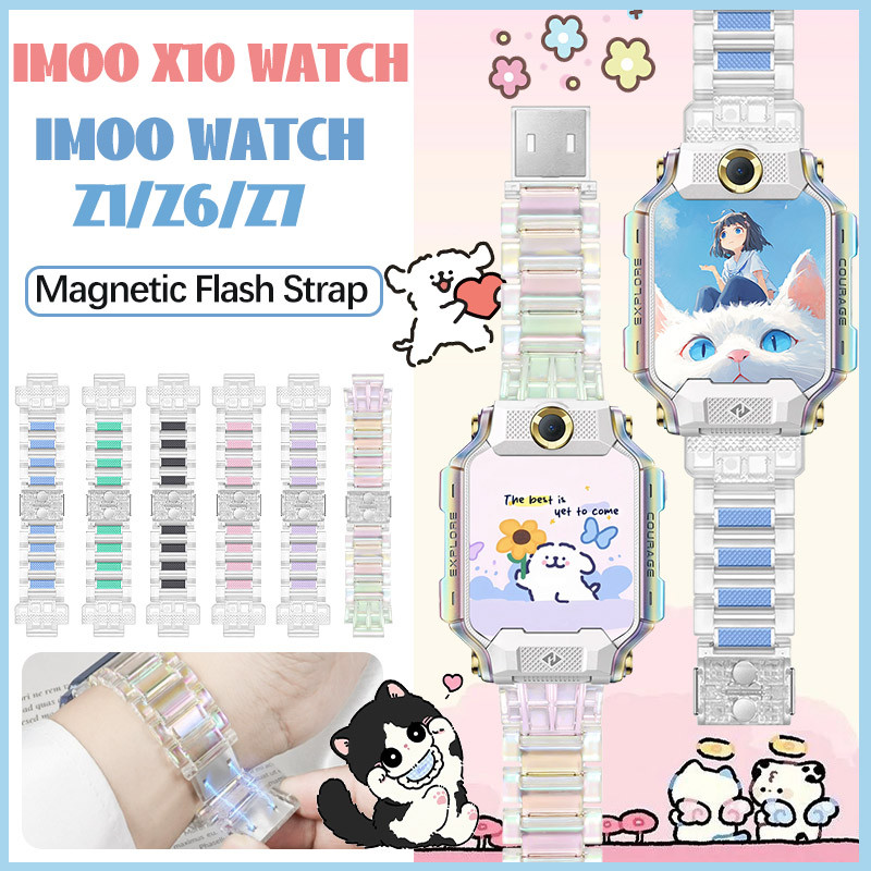 Dây đeo điện thoại đồng hồ imoo X10?Dây đeo từ tính pha lê trong suốt Flash Buckl cho imoo Z1 Z6 Z7 