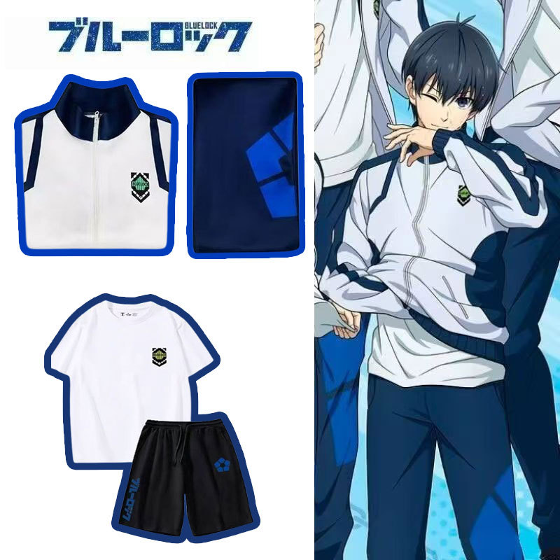 Combo Áo Thể Thao + Khoác Blue Lock Cosplay, In 3D Sống Động